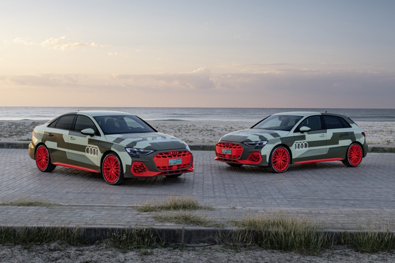 Обновленные «заряженные» седан и хэтчбек Audi S3 появились на первых фотографиях