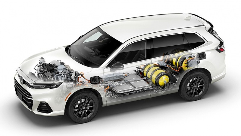 Водородный кроссовер Honda CR-V e:FCEV: горб багажника и большой буферный аккумулятор