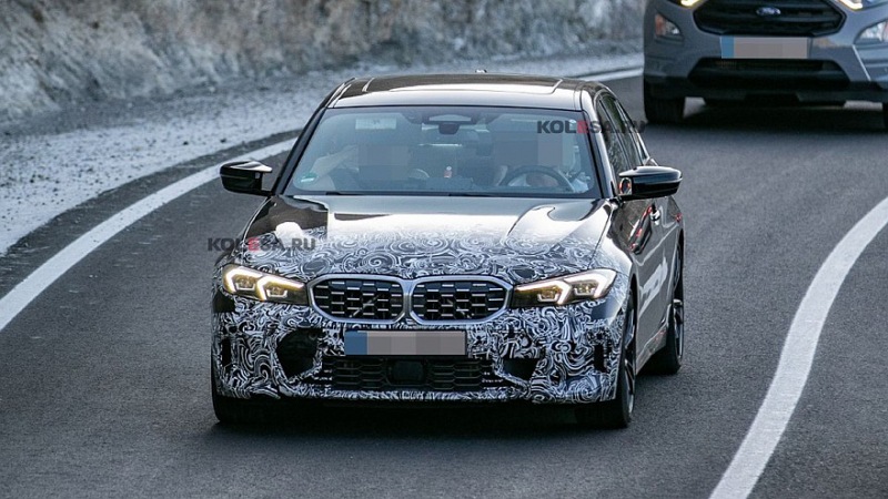 BMW 3 Series готовит новое обновление: замаскированный седан, снятый на камеру