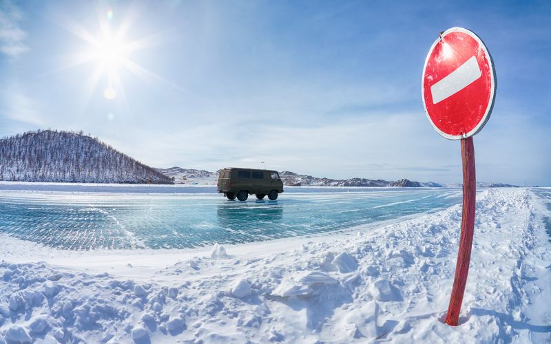 Можно ли ездить по льду? Меня оштрафуют