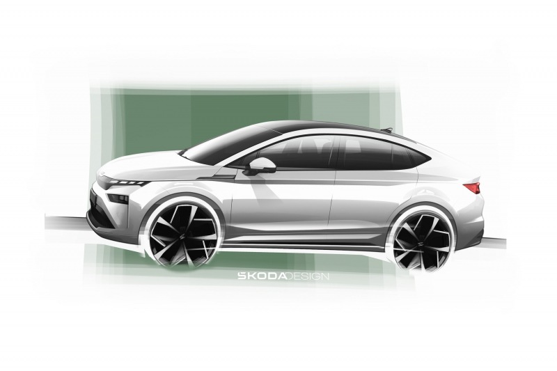 Популярный кроссовер Skoda Enyaq готовится к редизайну: официальные эскизы