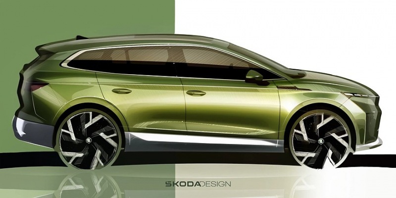 Популярный кроссовер Skoda Enyaq готовится к редизайну: официальные эскизы