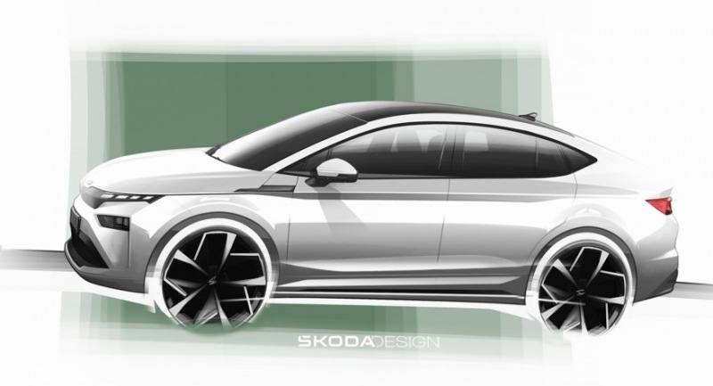 Популярный кроссовер Skoda Enyaq готовится к редизайну: официальные эскизы