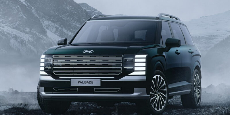 Рассекречен новый Hyundai Palisade: суровый облик и девятиместный салон