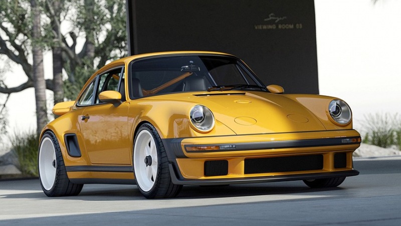 Еще один крутой Porsche 911 от Singer: широкий кузов, четыре фары и 426 лошадиных сил без наддува.