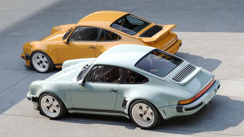 Еще один крутой Porsche 911 от Singer: широкий кузов, четыре фары и 426 лошадиных сил без наддува.