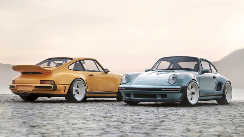 Еще один крутой Porsche 911 от Singer: широкий кузов, четыре фары и 426 лошадиных сил без наддува.