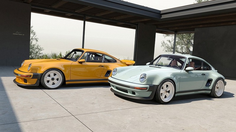 Еще один крутой Porsche 911 от Singer: широкий кузов, четыре фары и 426 лошадиных сил без наддува.