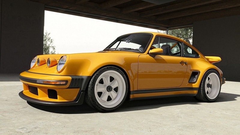 Еще один крутой Porsche 911 от Singer: широкий кузов, четыре фары и 426 лошадиных сил без наддува.