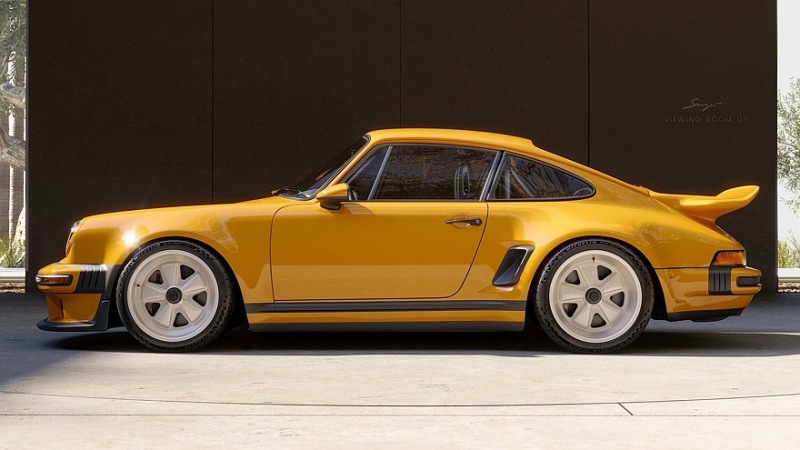 Еще один крутой Porsche 911 от Singer: широкий кузов, четыре фары и 426 лошадиных сил без наддува.