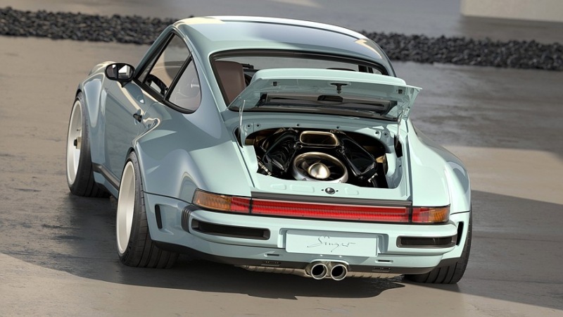 Еще один крутой Porsche 911 от Singer: широкий кузов, четыре фары и 426 лошадиных сил без наддува.