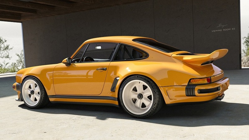 Еще один крутой Porsche 911 от Singer: широкий кузов, четыре фары и 426 лошадиных сил без наддува.