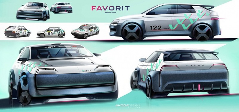Skoda раскрывает внешность нового Favorit: угловатый кроссовер