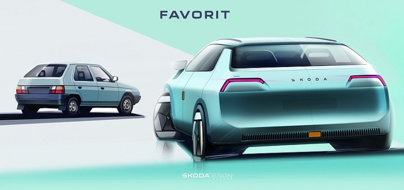 Skoda раскрывает внешность нового Favorit: угловатый кроссовер