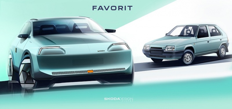 Skoda раскрывает внешность нового Favorit: угловатый кроссовер