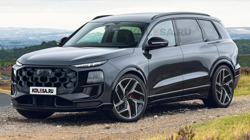 Новый флагманский кроссовер Audi Q9 тестируют перед камерой